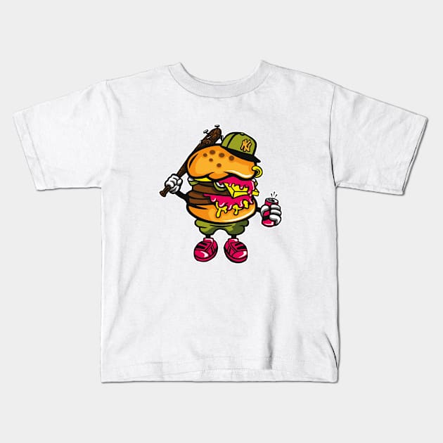 BURGER ATTACK by WOOF SHIRT Kids T-Shirt by WOOFSHIRT